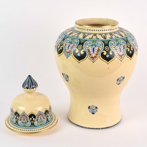 Gorgeous Egyptian Revival Art Nouveau American Satsuma Ginger Jar image 3