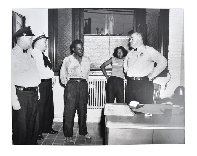 Charles "Teenie" Harris Gelatin Silver Print Photograph Domestic Dispute Crime Scene II