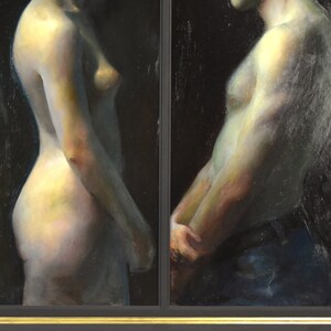 Juliette Arisitides Covenant Realist Oil Painting Contemplative Nude Couple image 4