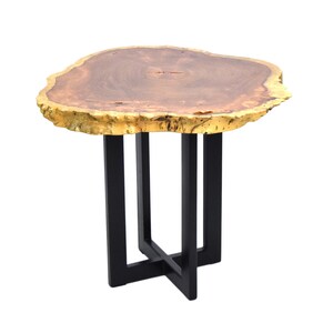 Vintage Modern Phillips Collection Burled Wood Live Edge Side End Table image 3