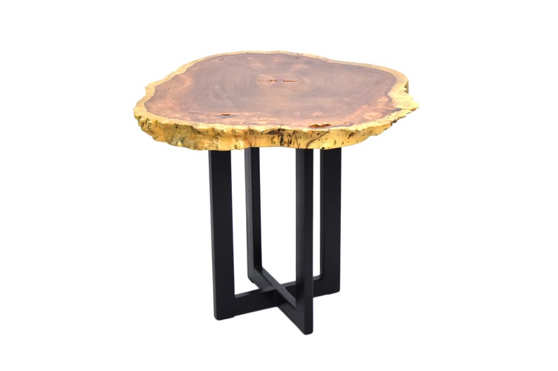 Vintage Modern Phillips Collection Burled Wood Live Edge Side End Table image 3