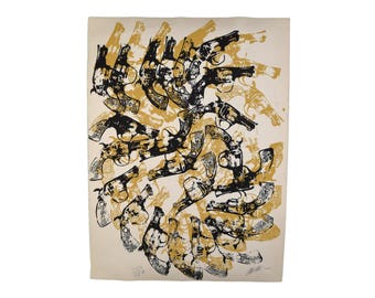 1979 Arman “Yang and Bang” L/E Screenprint Signed Numbered in Pencil Warhol Inspired