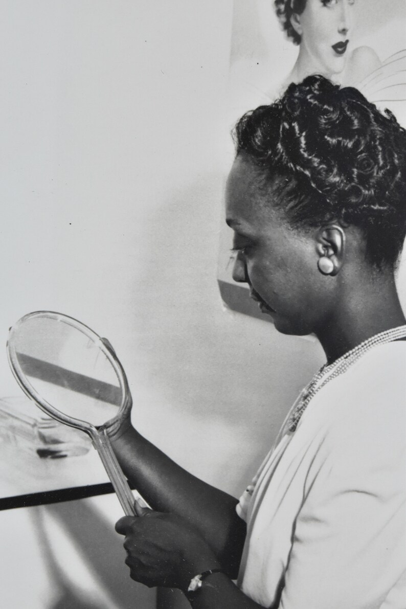 Charles Teenie Harris Gelatin Silver Print Photograph African American Woman Mirror image 5