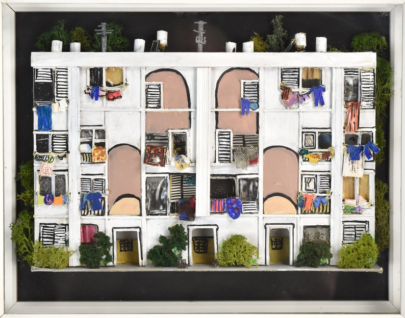 Israel Immigrants Eye Architectural Apartment Diorama Sculpture Terry Feldman image 4