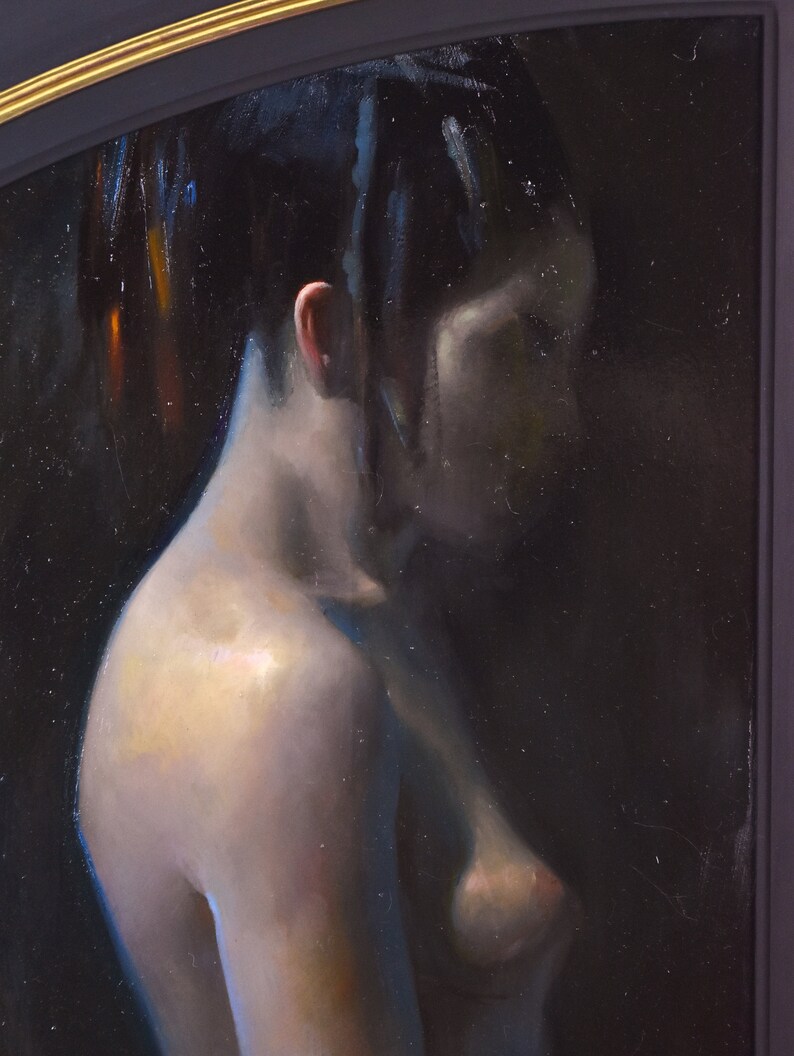 Juliette Arisitides Covenant Realist Oil Painting Contemplative Nude Couple image 5