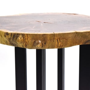 Vintage Modern Phillips Collection Burled Wood Live Edge Side End Table image 9