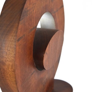 Fred Borcherdt Midcentury Modern Abstract Geometric Wood Sculpture sgd Chicago Artist image 6