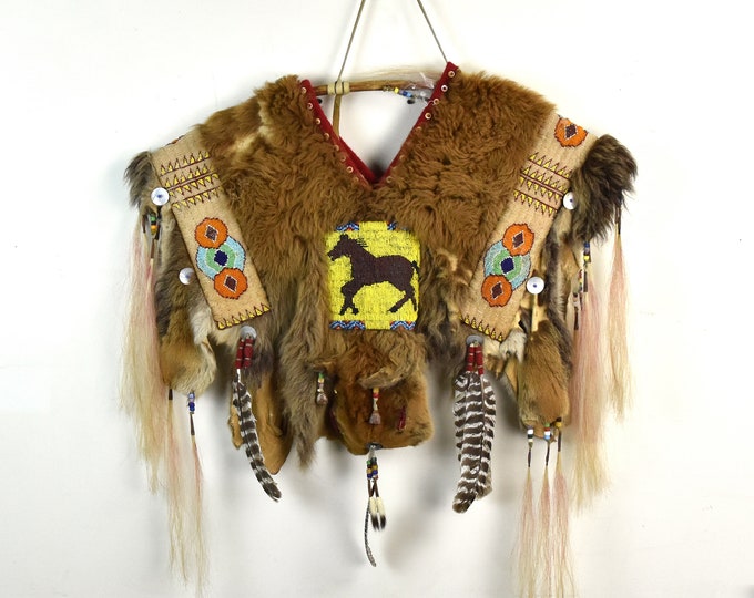 Charles and Hazel Fast Horse Lakota Sioux Young Bull Beaded Hide Shirt