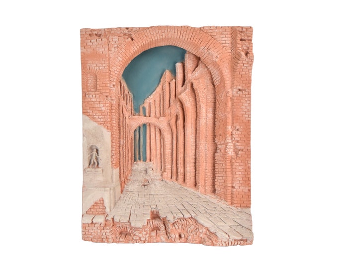 Classical Architecture Ruins Handcast Handpainted Sandecor Wall Sculpture Sandra Brue