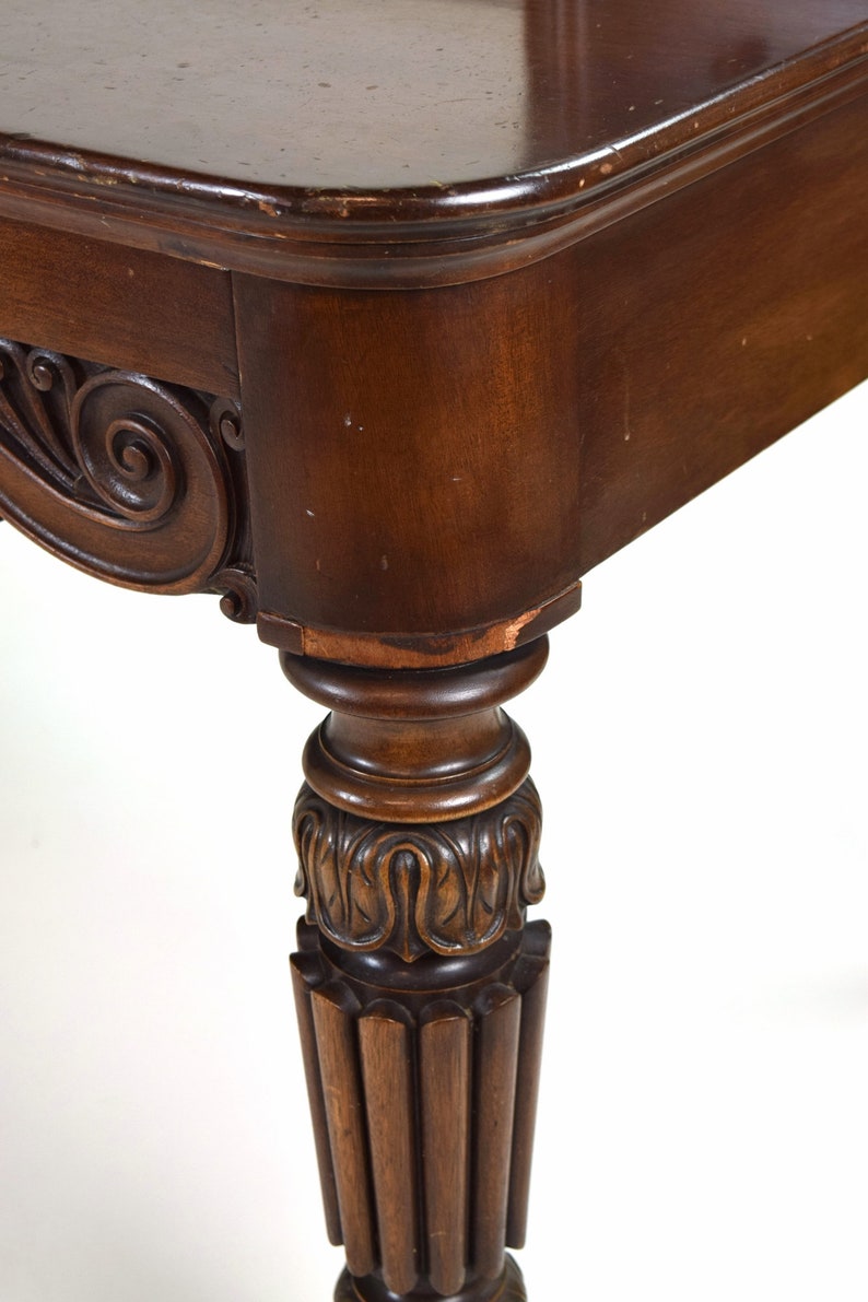 Antique Cowan Heavily Carved Mahogany Executive Desk Circa 1900 Chicago image 8