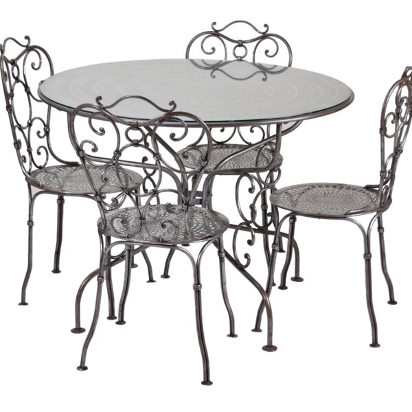Wrought Iron Table and Chairs Etsy