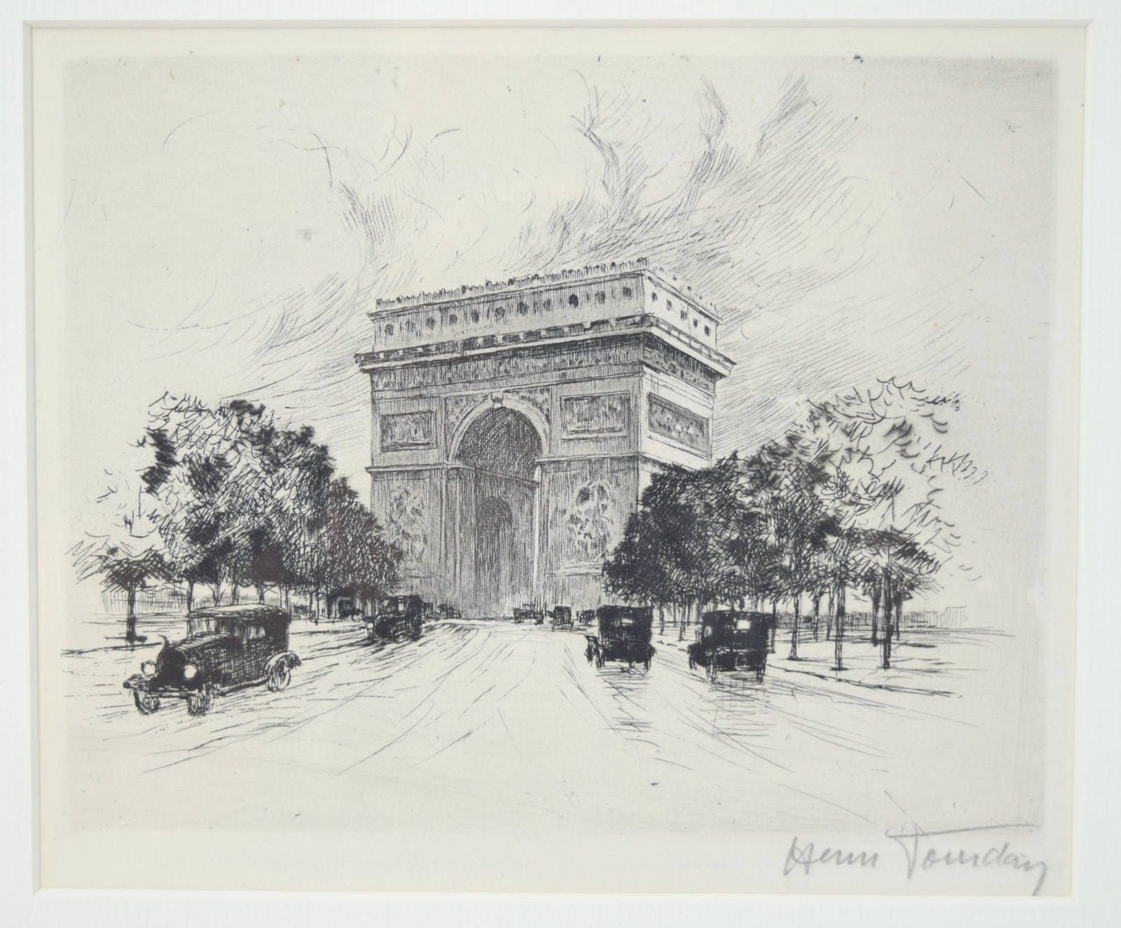 Blechschild Abenteurer Paris Arc de Triomphe