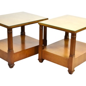 Pair Baker Furniture Co Neoclassical Empire Biedermeier style End Tables image 8