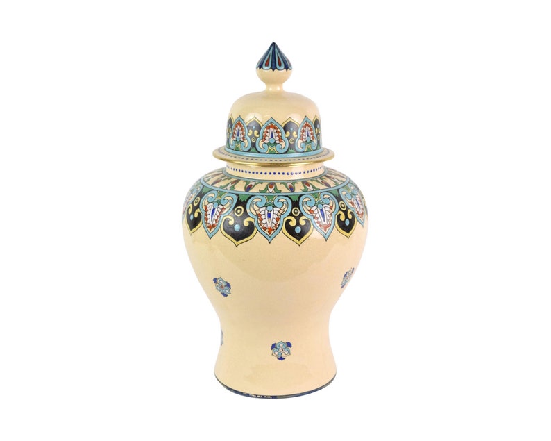 Gorgeous Egyptian Revival Art Nouveau American Satsuma Ginger Jar image 1