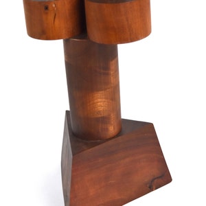 Fred Borcherdt Midcentury Modern Abstract Geometric Wood Sculpture sgd Chicago Artist image 4