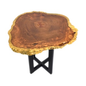 Vintage Modern Phillips Collection Burled Wood Live Edge Side End Table image 6