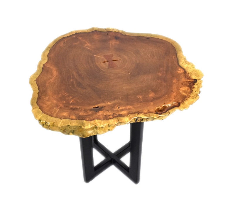 Vintage Modern Phillips Collection Burled Wood Live Edge Side End Table image 6