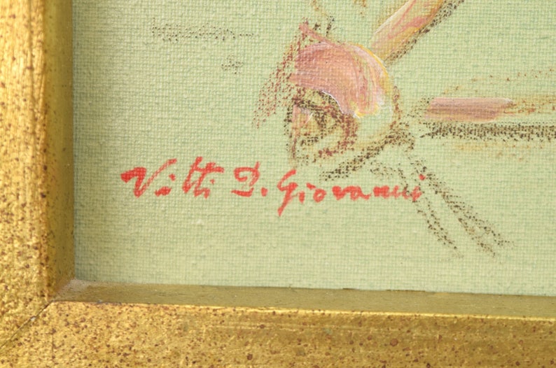 MidCentury Oil Painting Young Couple at Circus by Vitti Etsy