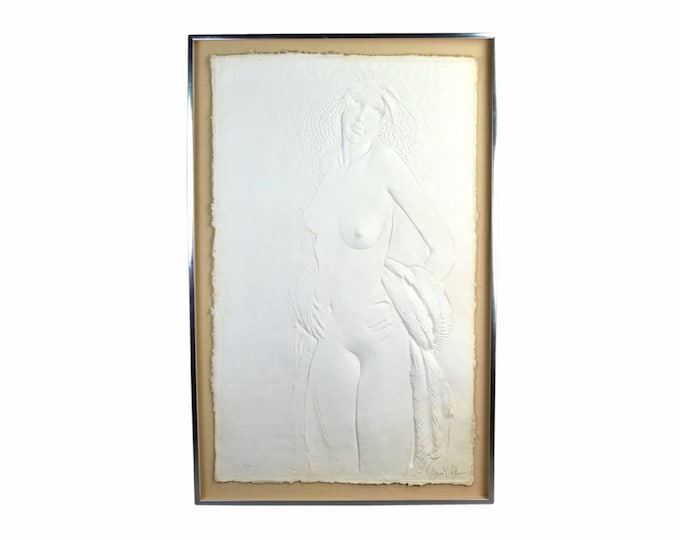 1970’s Frank Gallo “The Dancer” Cast Paper Bas-Relief Nude Sculpture Sgd L/E