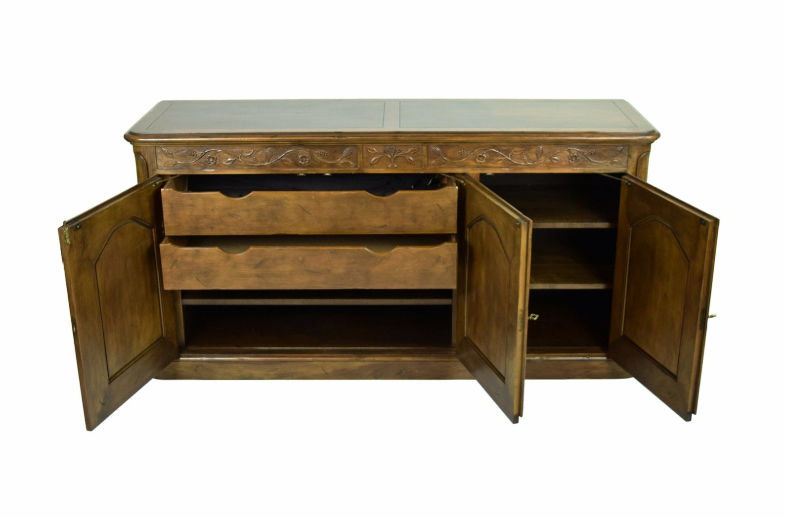 Vintage Baker Furniture Co. Carved Walnut Buffet Sideboard Etsy