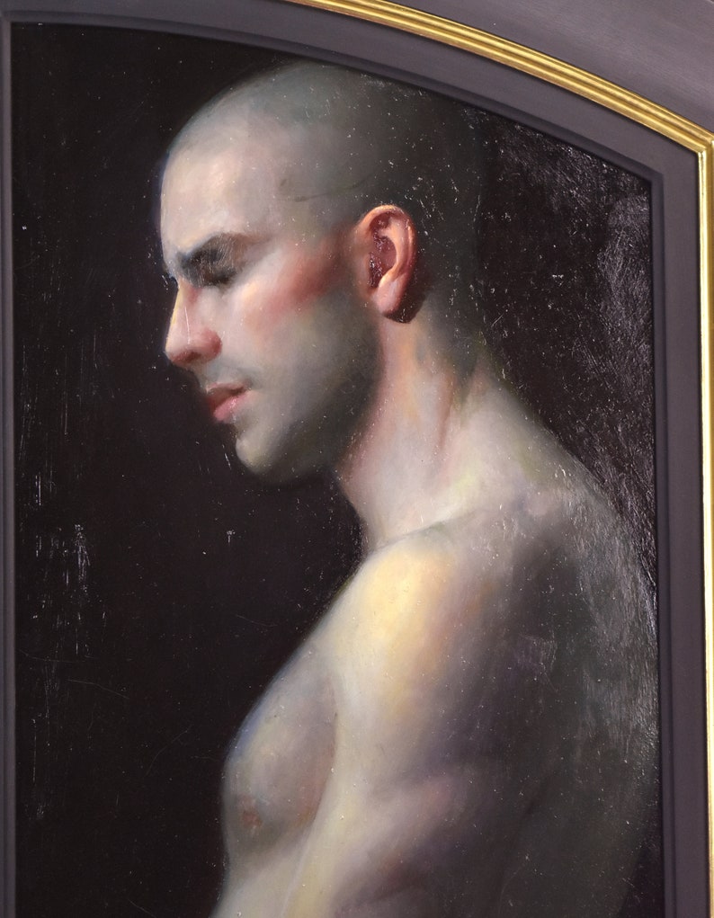 Juliette Arisitides Covenant Realist Oil Painting Contemplative Nude Couple image 6
