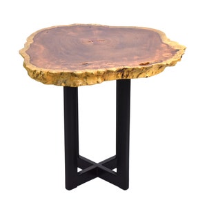 Vintage Modern Phillips Collection Burled Wood Live Edge Side End Table image 5