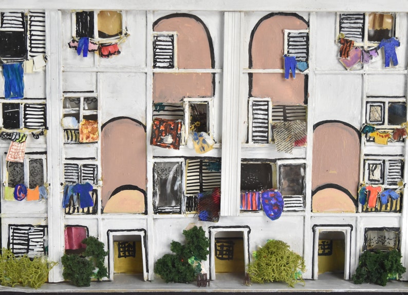 Israel Immigrants Eye Architectural Apartment Diorama Sculpture Terry Feldman image 6