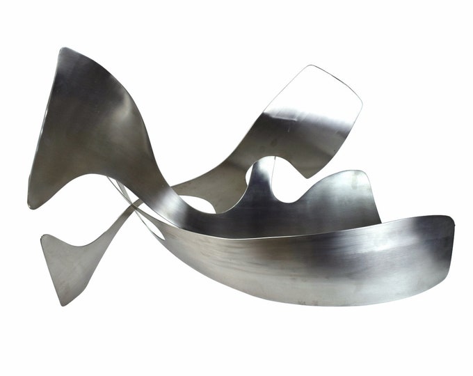 Jack Arnold Modernist Biomorphic Stainless Steel Abstract Sculpture Chicago