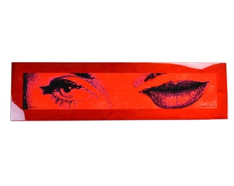 Philip Hindenach “Luscious Eyes Red” Pop Art Mixed Media Wall sculpture