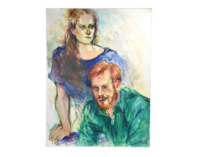 Judith Roth Portrait of Young Couple Red Headed Man and Brunette Woman Chicago