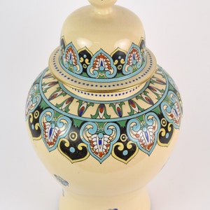 Gorgeous Egyptian Revival Art Nouveau American Satsuma Ginger Jar image 2