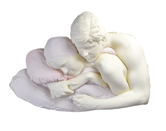 Vintage Marc Sijan 1987 “The Love” Embracing Couple Wall Sculpture World Leader for Realism