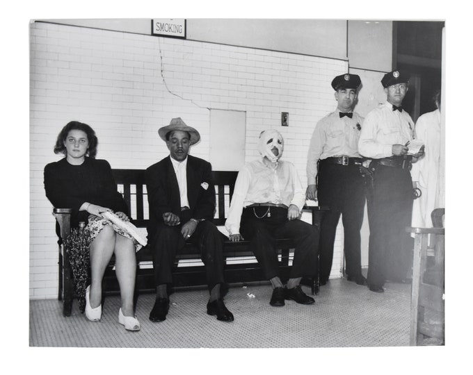 Charles "Teenie" Harris Gelatin Silver Print Photograph Pittsburgh Crime Scene I Bandaged Guy