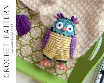 Lavender the Owl Crochet Amigurumi Pattern