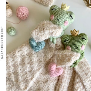 Jeremiah the Frog Prince Crochet Amigurumi Lovey