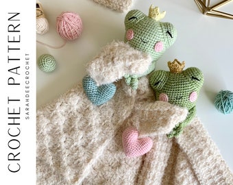 Jeremiah the Frog Prince Crochet Amigurumi Lovey