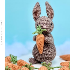 Turnip Bunny Crochet Amigurumi Pattern with Carrot Garland