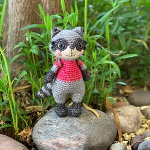 Fritz the Raccoon Back to School Crochet Amigurumi Pattern image 5