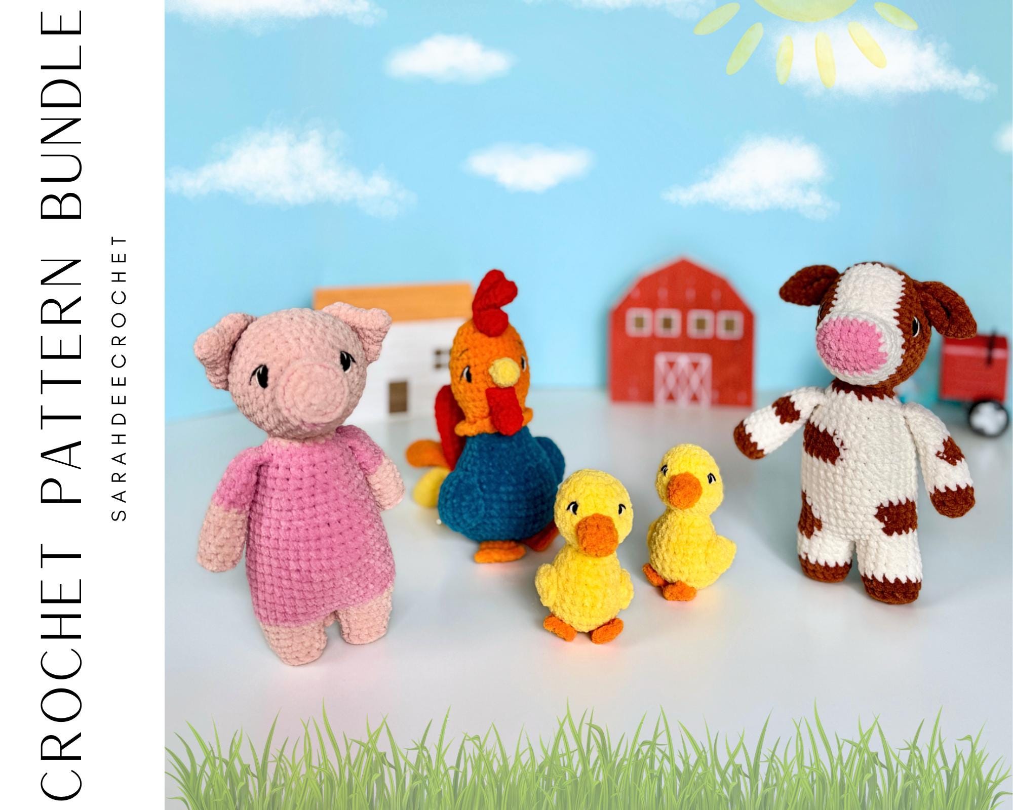 Farm Friends Crochet Amigurumi Pattern Bundle - Etsy