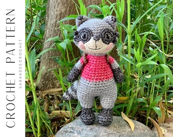 Fritz the Raccoon Back to School Crochet Amigurumi Pattern