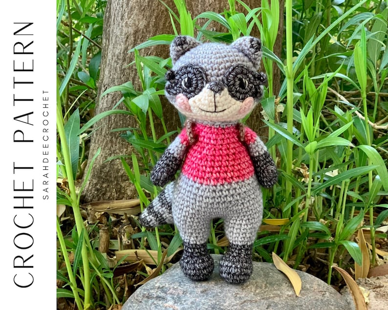 Fritz the Raccoon Back to School Crochet Amigurumi Pattern image 1