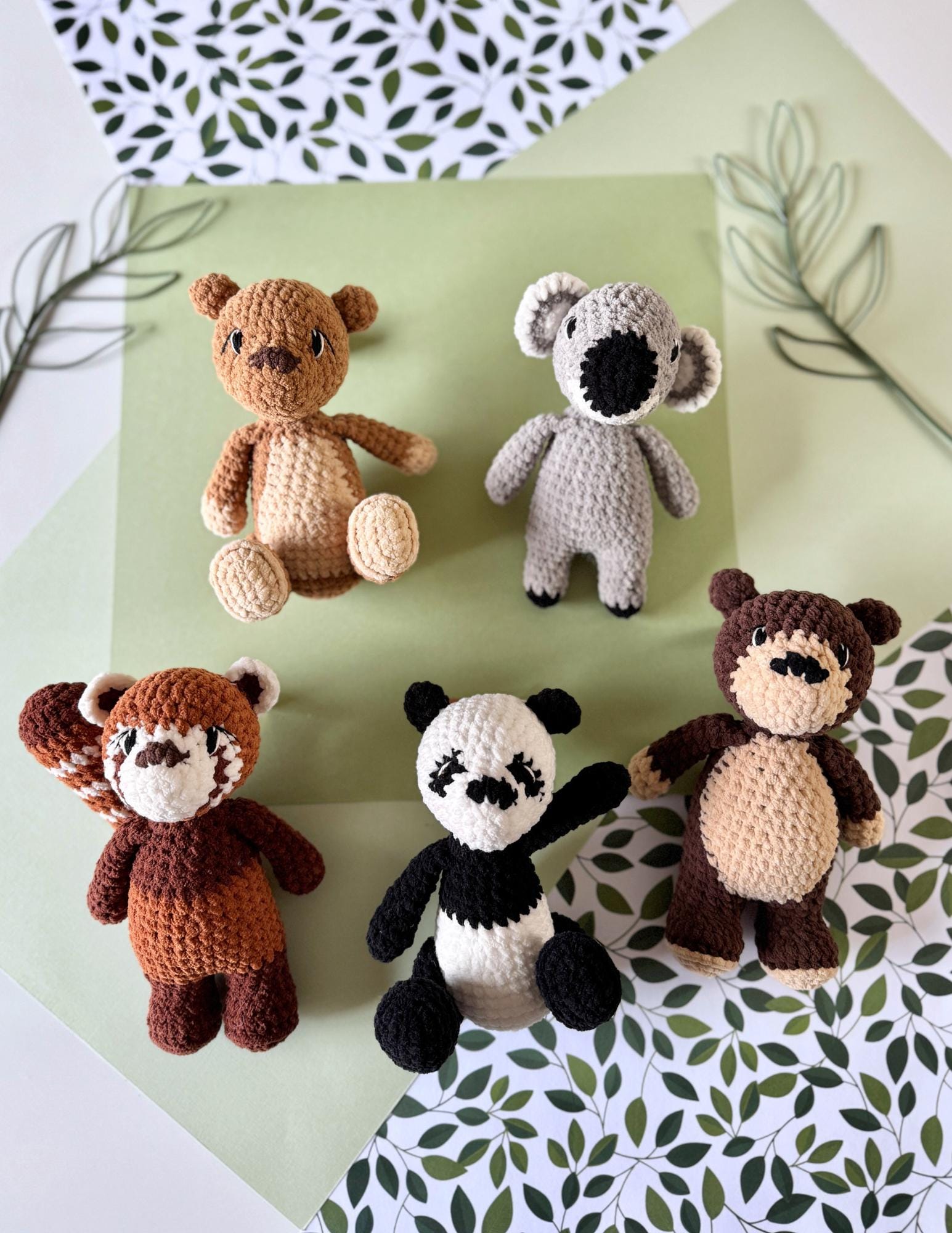 Beary Cute Crochet Amigurumi Pattern Bundle - Etsy