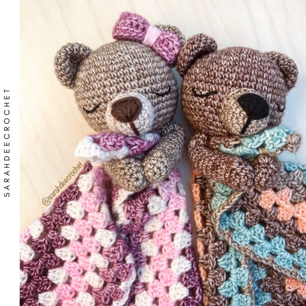 Quin the Bear Lovey Crochet Amigurumi Pattern