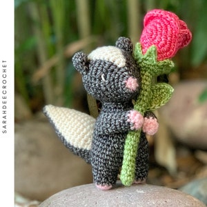 Blossom the Skunk Crochet Amigurumi Pattern