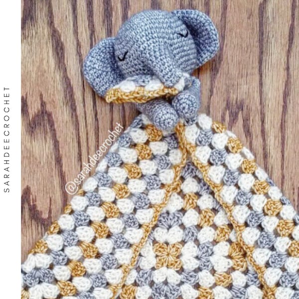 Hans the Elephant Lovey Crochet Amigurumi Pattern