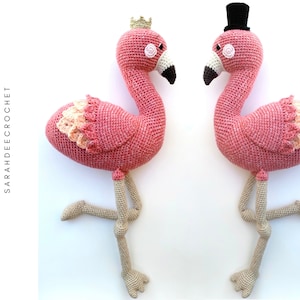 Nicola and Phineas Flamingo, crochet flamingo pattern, crochet flamingo, amigurumi flamingo, amigurumi flamingo pattern,