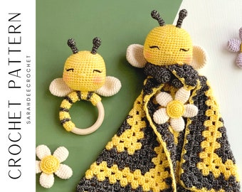 Honey the Bee Lovey en Rattle Amigurumi haakpatroon