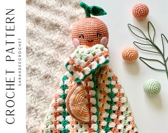 Clementine the Orange Lovey Crochet Amigurumi Blanket Pattern