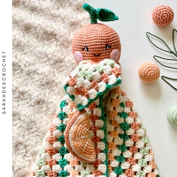 Clementine the Orange Lovey Crochet Amigurumi Blanket Pattern