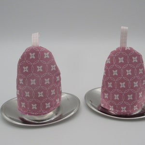 Egg warmer set of 2 sewn from 100% cotton